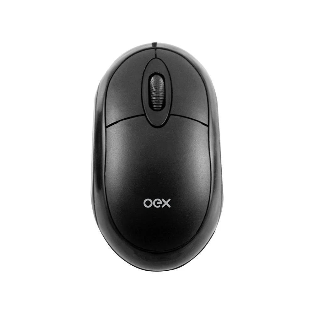 Mouse Óptico OEX MS10 Standard Fit 1000 DPI Preto MS10