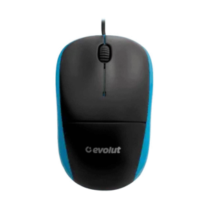 Mouse Óptico Evolut EO-102 1000 DPI USB Plug and Play Preto e Azul