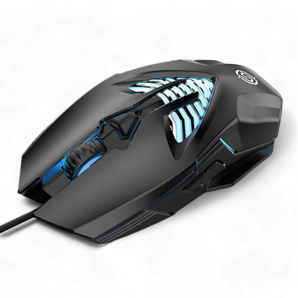 Mouse Gamer Com Fio K-Snake Q1 3200 DPI Ajustável RGB Óptico