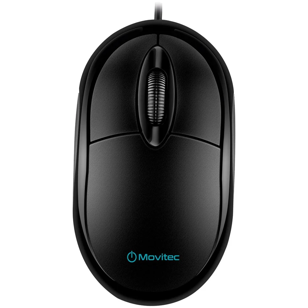 Mouse Óptico Movitec Office OMFC-01 USB Preto OMFC-01