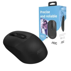 Mouse Óptico Sem Fio AOC Office 2.4GHz 1600 DPI Preto MS210B