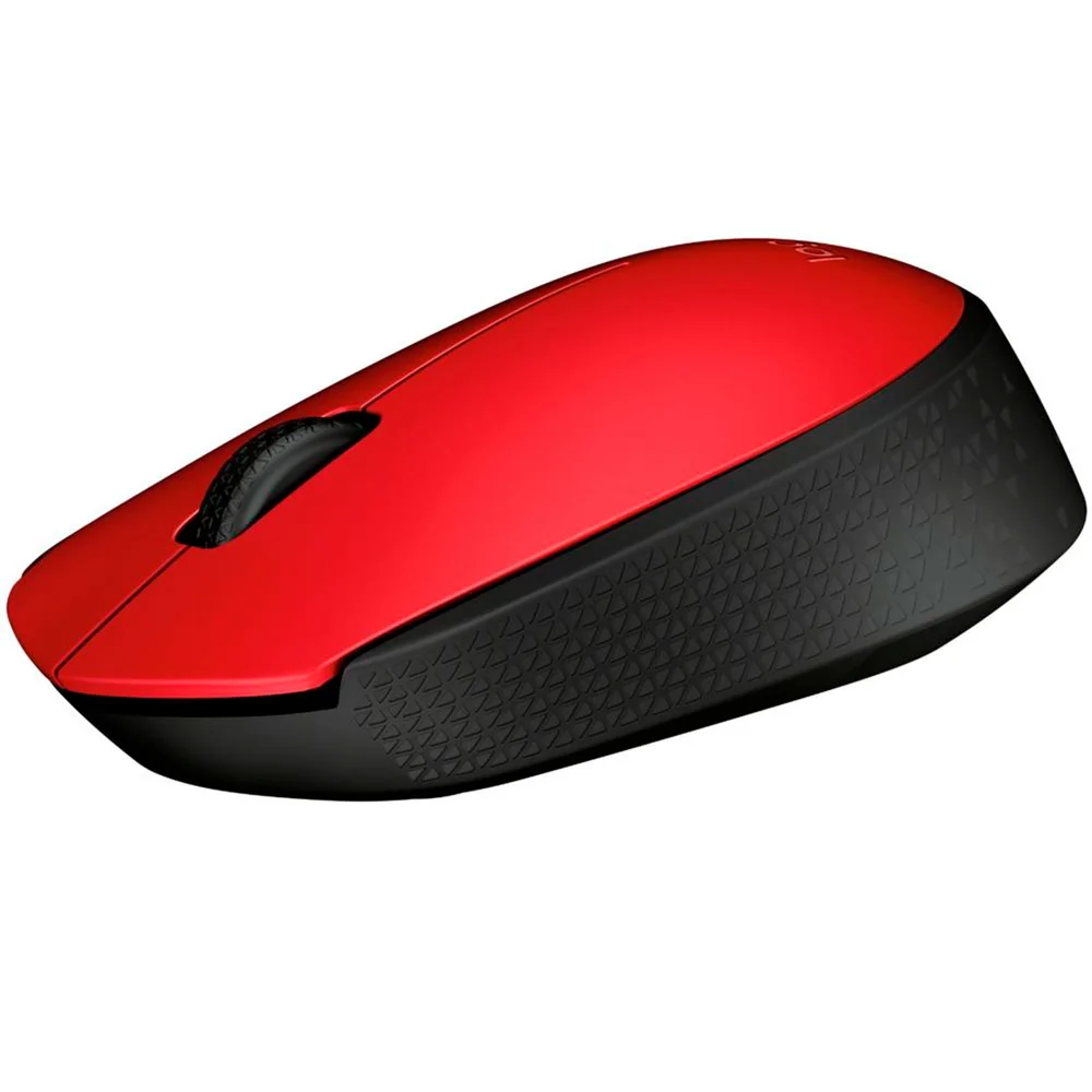 Mouse Óptico Sem Fio Logitech M170 Vermelho