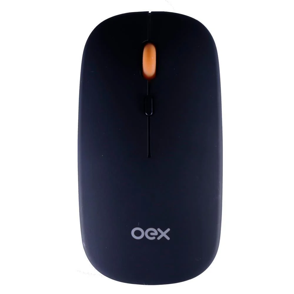 Mouse Óptico Sem Fio OEX MS603 Dual Mode 2 Conexões Preto