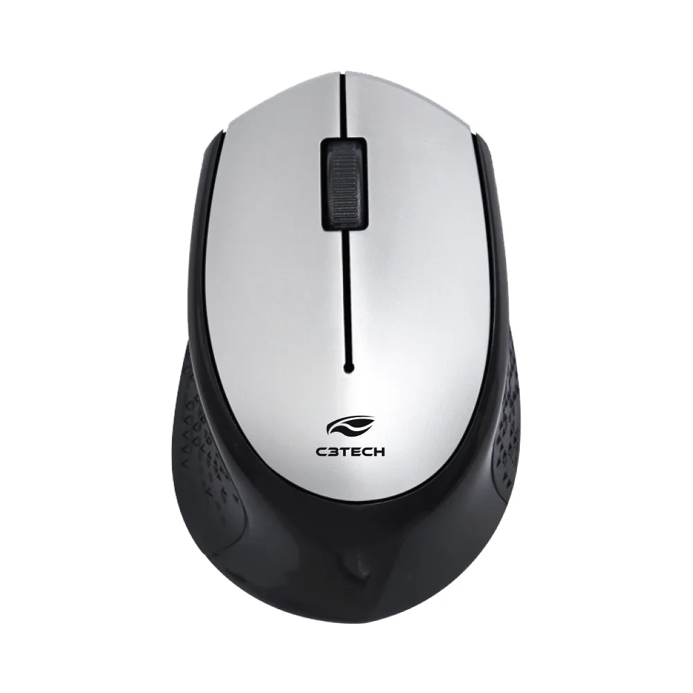 Mouse Óptico Sem Fio C3Tech RC Nano M-W50SI Prata