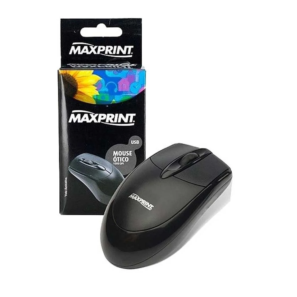Mouse Óptico Maxprint 60615-7 USB Preto 60615-7
