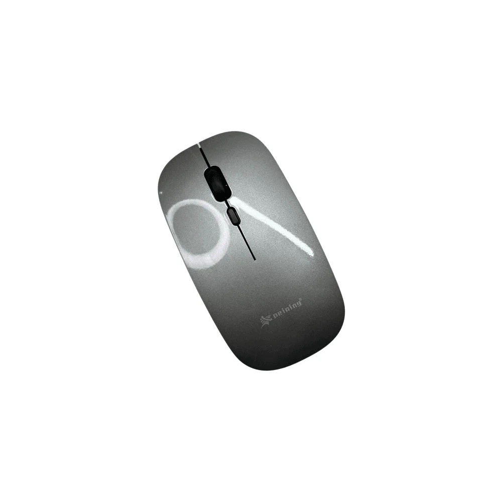 Mouse Sem Fio Peining Bluetooth PEI-ME03 Design Fino Prateado