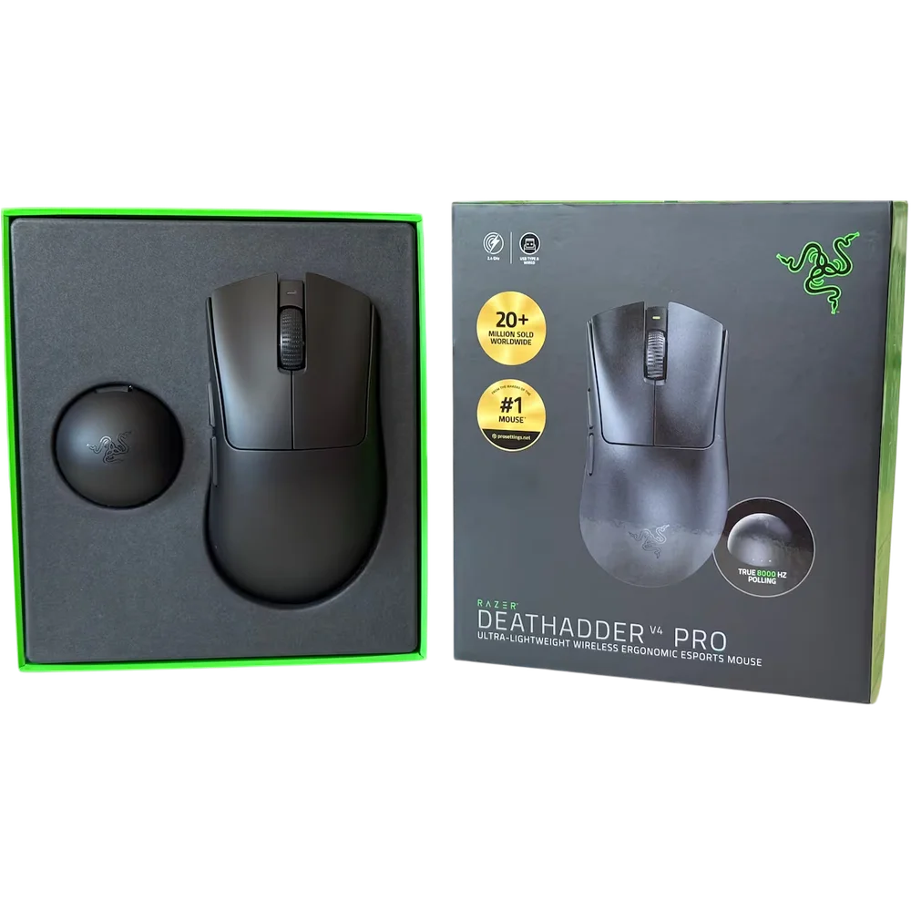 Mouse Gamer Sem Fio Razer DeathAdder V4 Pro Wireless Hyperspeed Gen 2 8000Hz Sensor Focus Pro 45K RZ01-05330100-R3U1