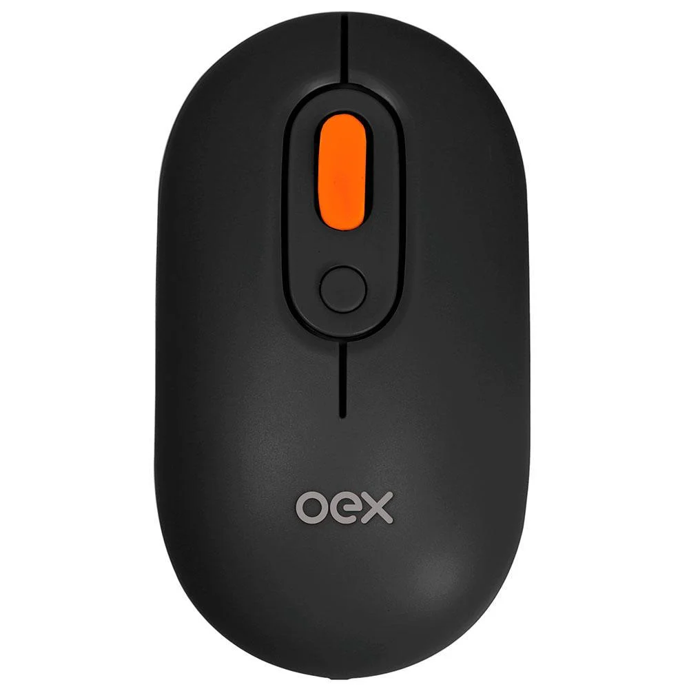 Mouse Sem Fio OEX Retro Bluetooth/Wireless Preto MS604