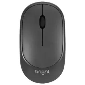 Mouse Sem Fio Bright MS003 2.4GHz 1600 DPI Cinza