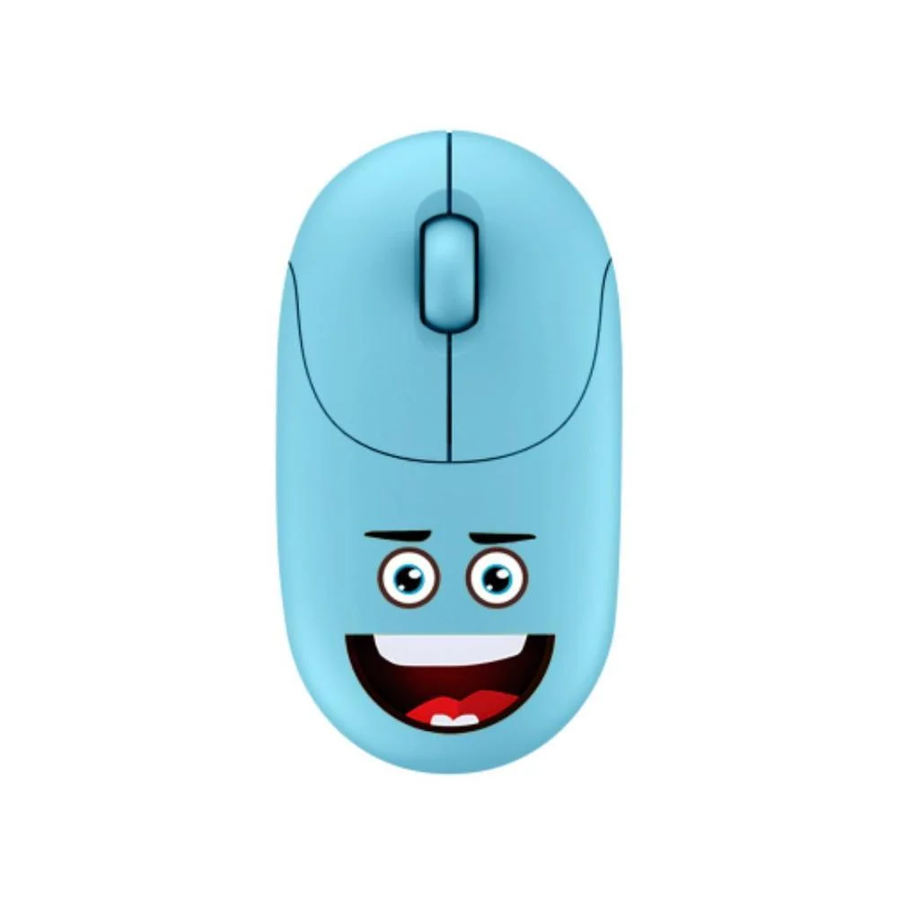 Mouse Sem Fio Bright Emoji Kids Azul KMS002