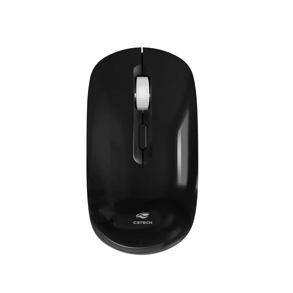 Mouse Sem Fio C3Tech Recarregável Preto M-W80BK