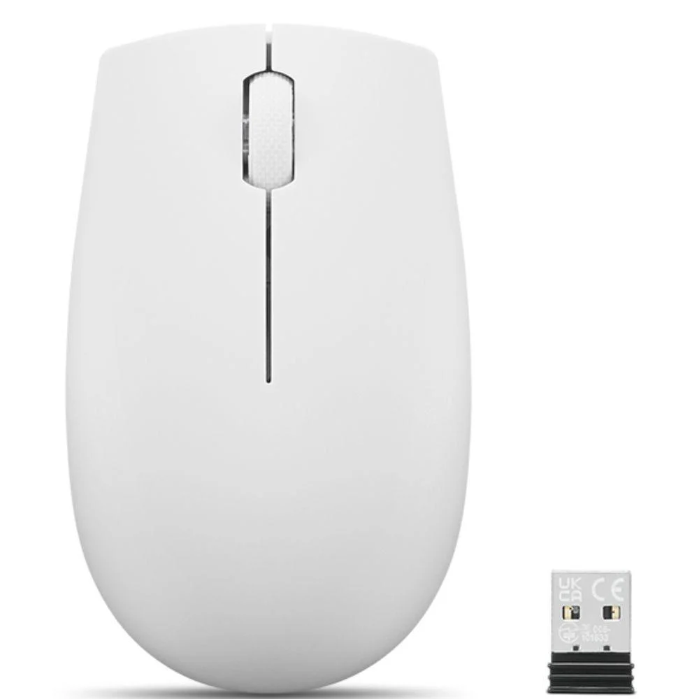 Mouse Sem Fio Lenovo 300 Compacto Cinza Claro GY51L15677