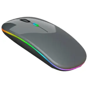 Mouse Gamer Sem Fio FY Recarregável RGB 1600 DPI Cinza Mouse Gamer Sem Fio FY Recarregável RGB 1600 DPI Cinza
