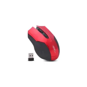 Mouse Sem Fio Knup Receptor USB 5 Botões 1600 DPI Vermelho