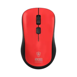 Mouse Sem Fio Kross USB 1.600 DPI Vermelho KE-M218