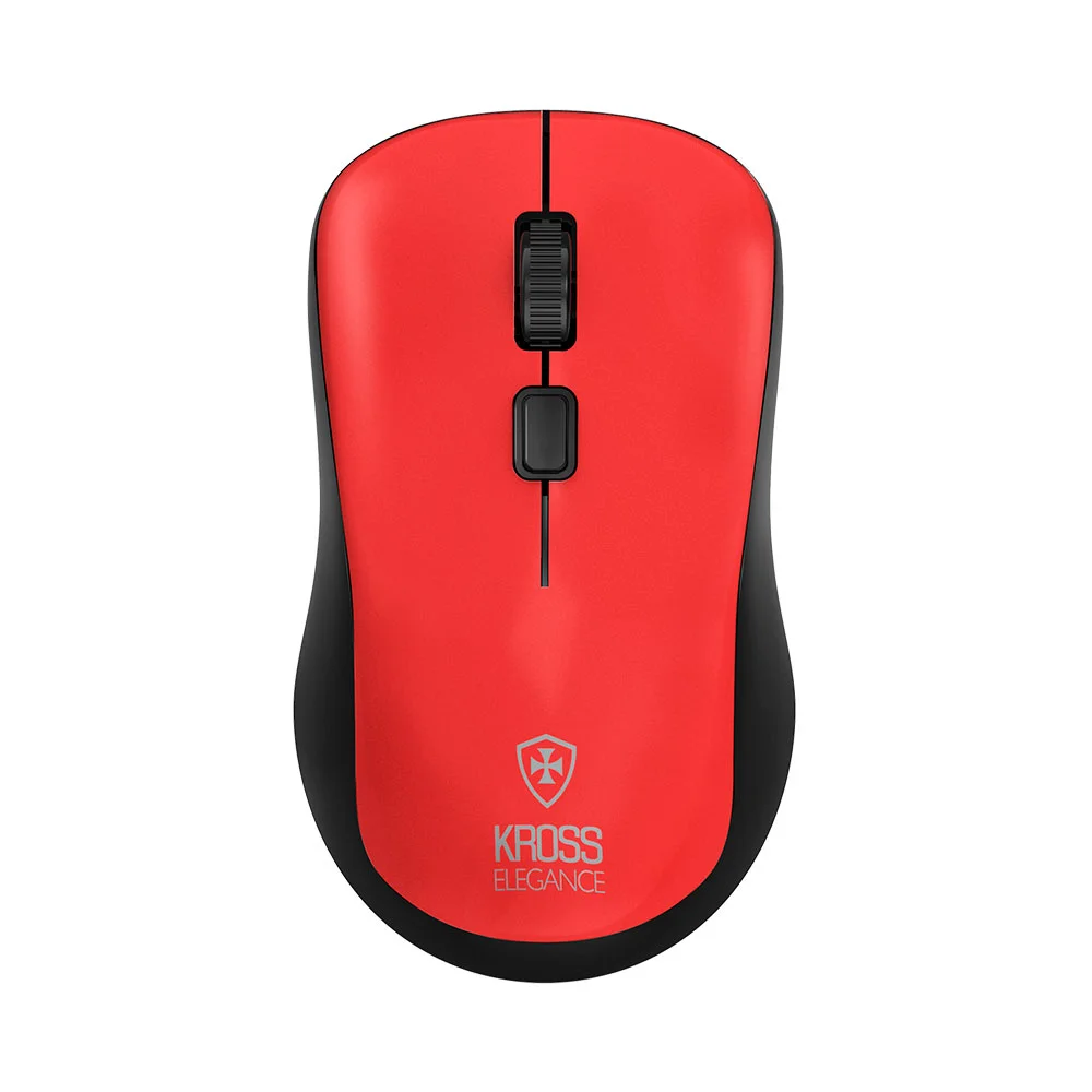 Mouse Sem Fio Kross USB 1.600 DPI Vermelho KE-M218