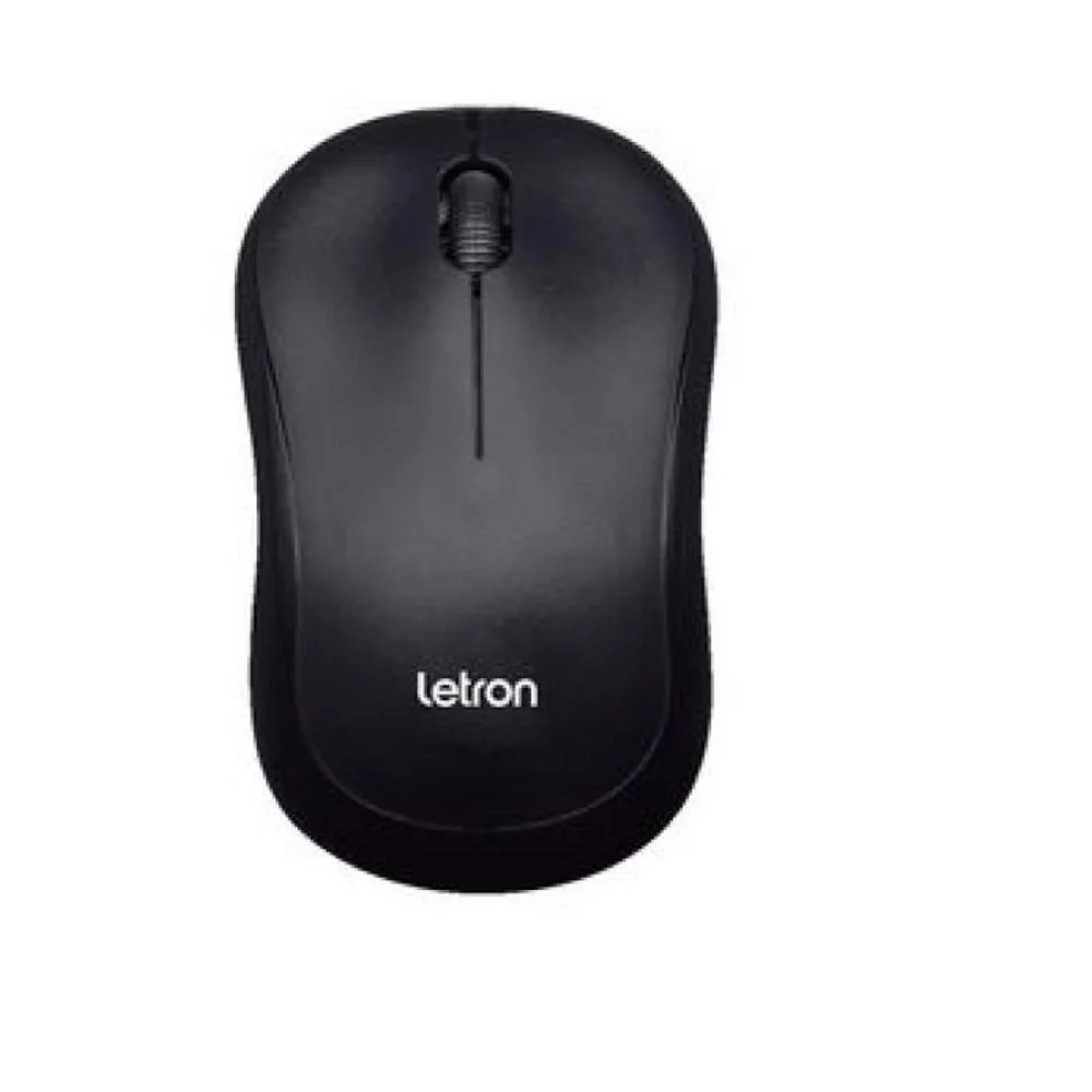 Mouse Sem Fio Letron Compacto 3 Botões 800 DPI Black Square