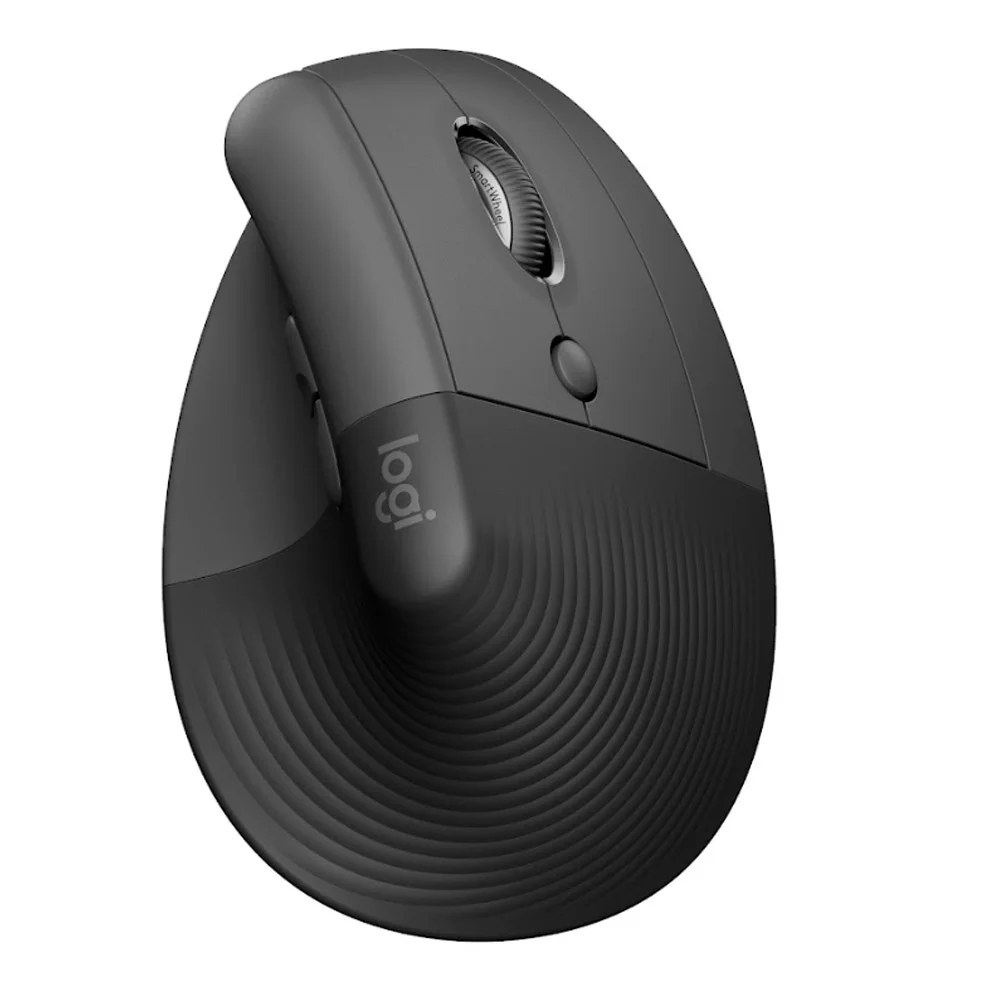 Mouse Ergonômico Sem Fio Logitech Lift 4000 DPI 6 Botões Bluetooth USB Grafite 910-006466