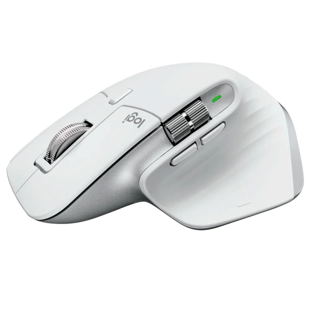 Mouse Sem Fio Logitech MX Master 3S Bluetooth USB 8000 DPI Clique Silencioso Cinza 910-006562
