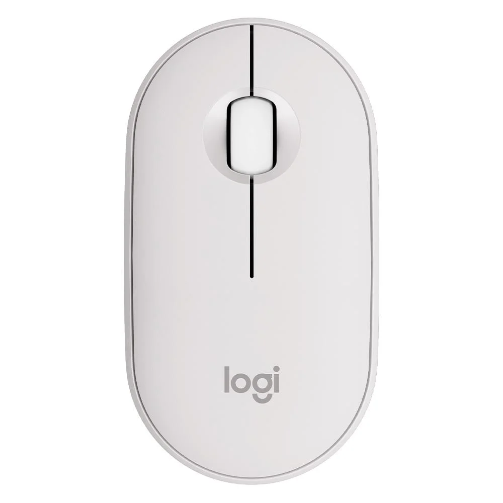 Mouse Sem Fio Logitech Pebble 2 M350s USB Logi Bolt ou Bluetooth Clique Silencioso Branco 910-007047