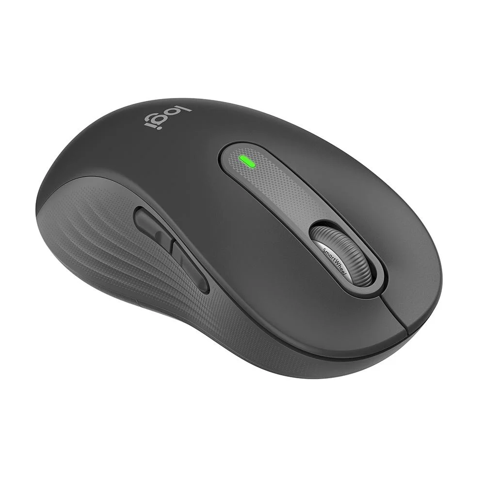 Mouse Sem Fio Logitech Signature M650 L 2000 DPI Para Canhotos Bluetooth USB Grafite 910-006234