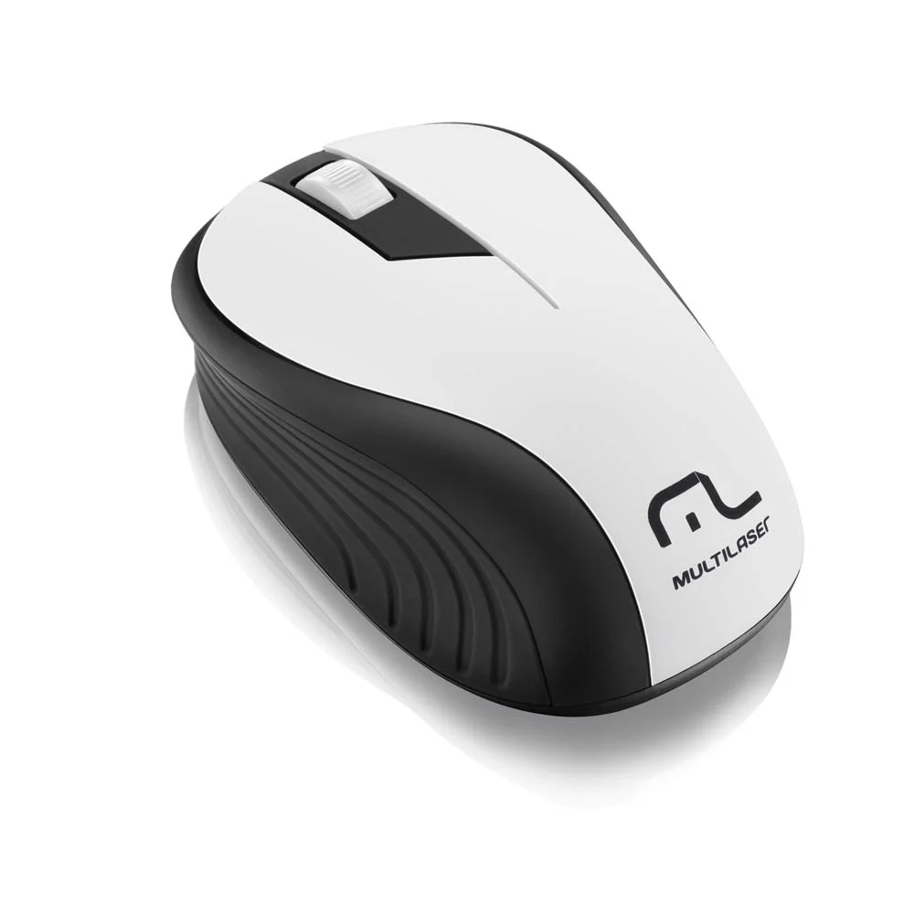 Mouse Sem Fio Multi MO216 USB 2.4GHz 1200 DPI Plug and Play Preto e Branco
