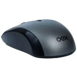 Mouse Sem Fio OEX Moby Preto/Chumbo MS407