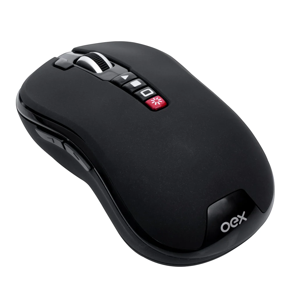 Mouse Sem Fio OEX Pointer 2 em 1 1200 DPI e Apresentador Multimídia MS700