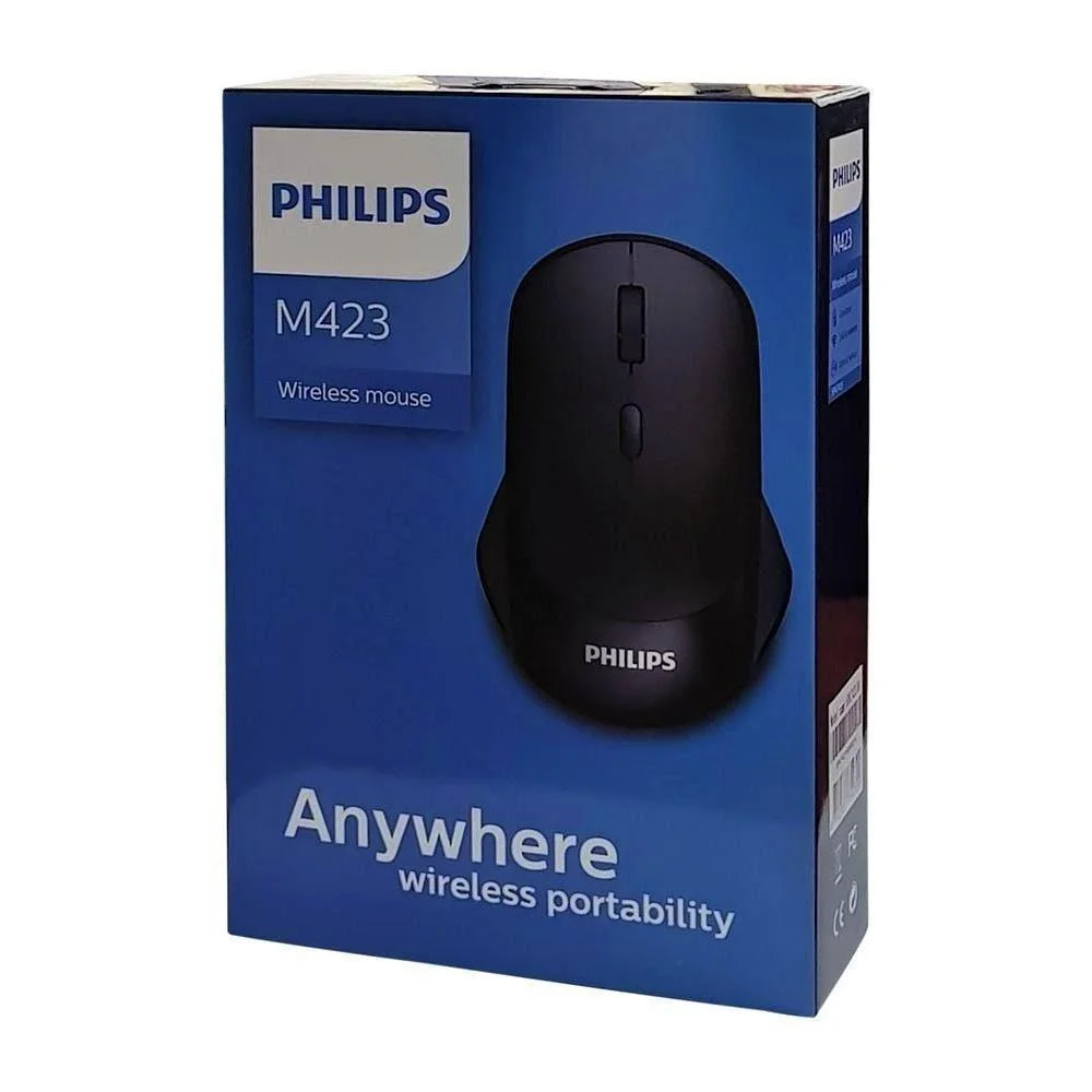 Mouse Sem Fio Philips M423 2000 DPI 2.4G Preto