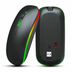 Mouse Sem Fio Kapbom Recarregável Com LED KA-618