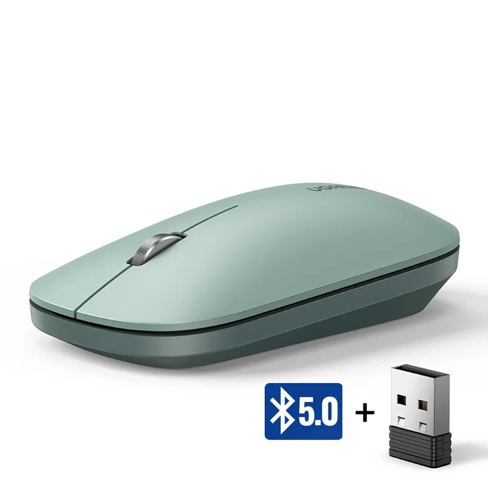 Mouse Sem Fio Ugreen Silencioso 4000 DPI Verde