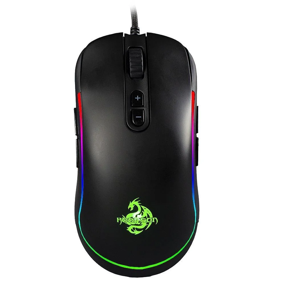 Mouse Gamer Com Fio Hoopson Soldier 7200 DPI Ambidestro GT-800