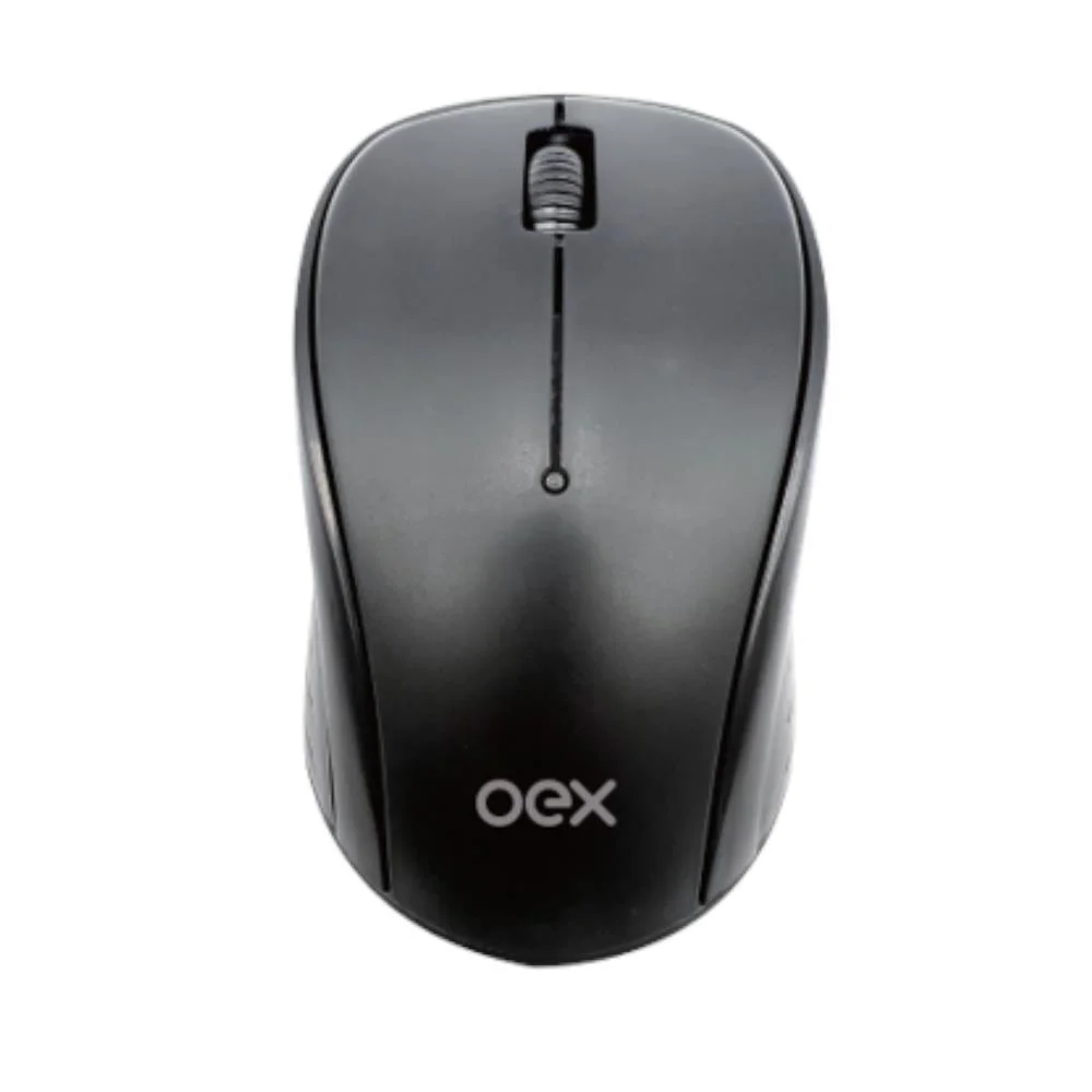 Mouse Sem Fio OEX Standard MS412 3 Botões Preto