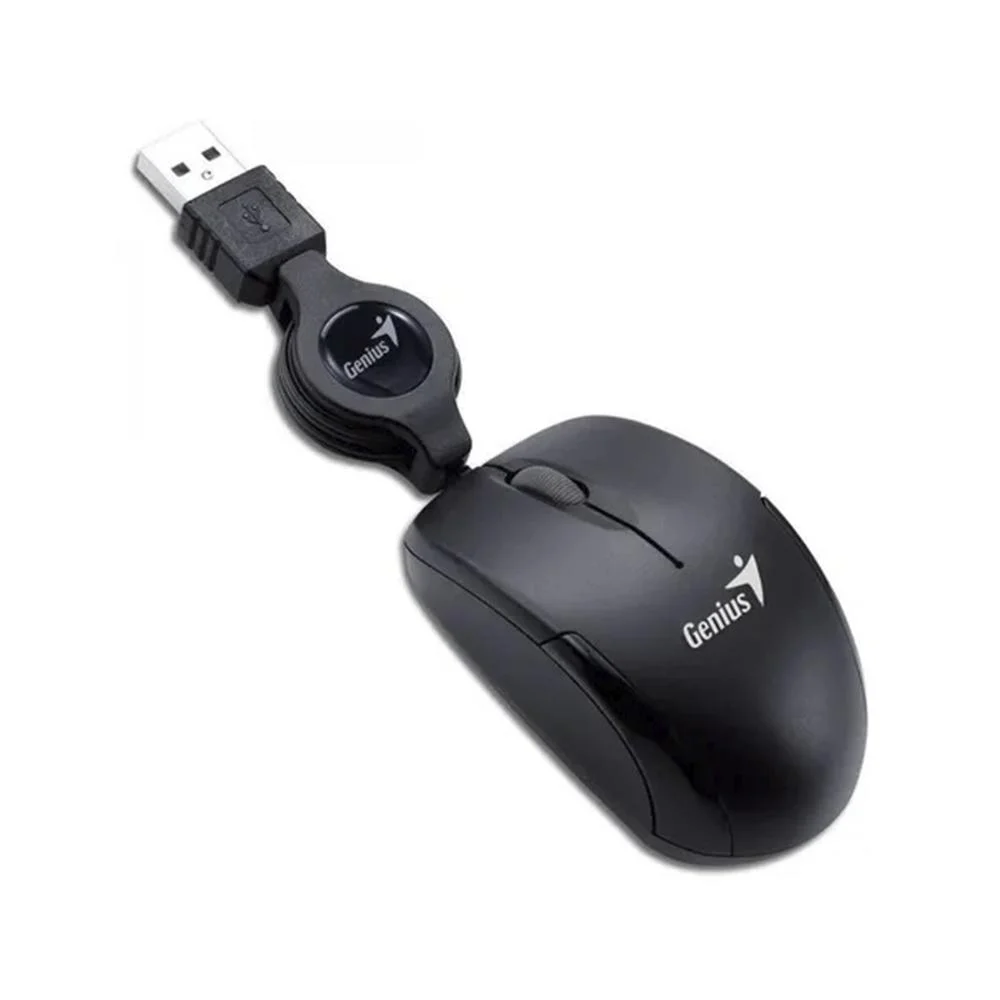 Mouse Retrátil Genius 1200 DPI USB Preto