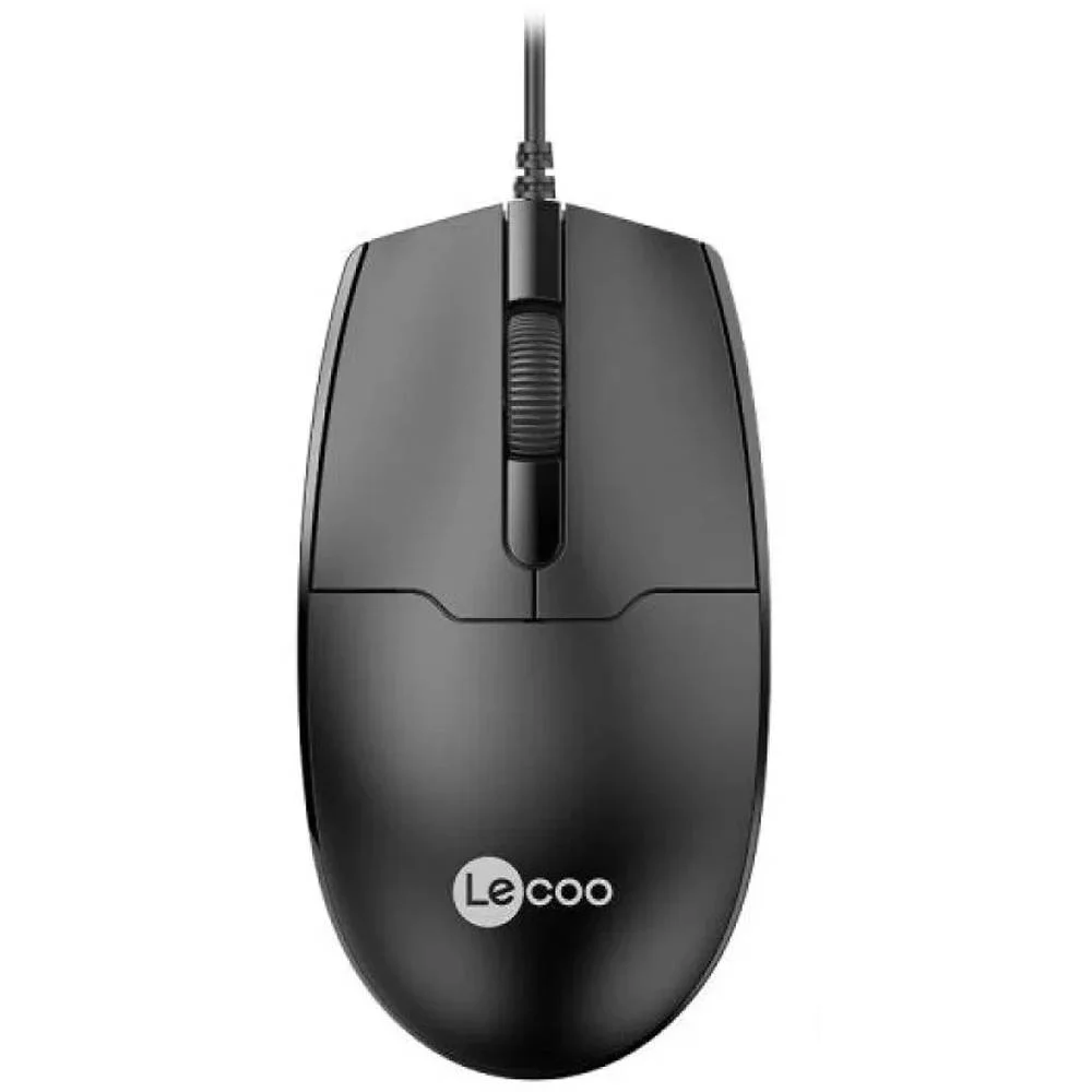 Mouse Ergonômico Lenovo Lecoo MS101 USB Preto MS101