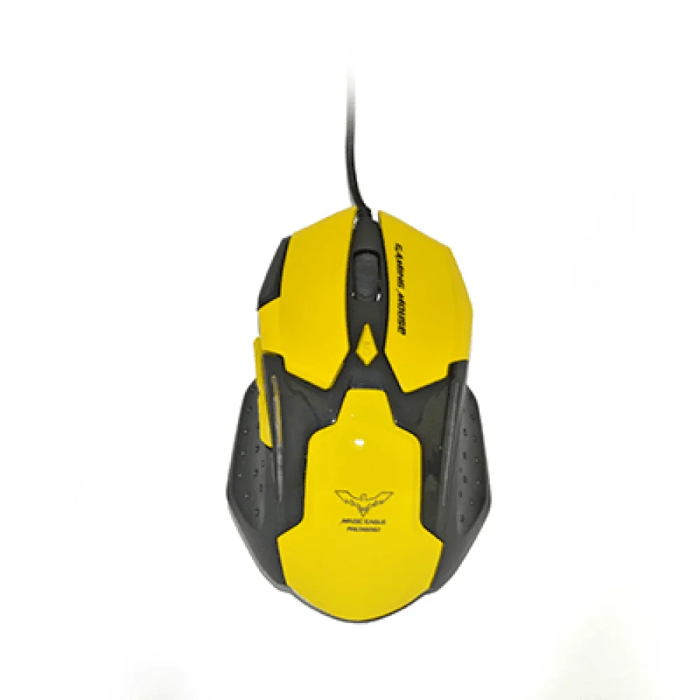 Mouse Gamer Com Fio Microdigi Gaming 7 Botões Macro Amarelo MD-MS898