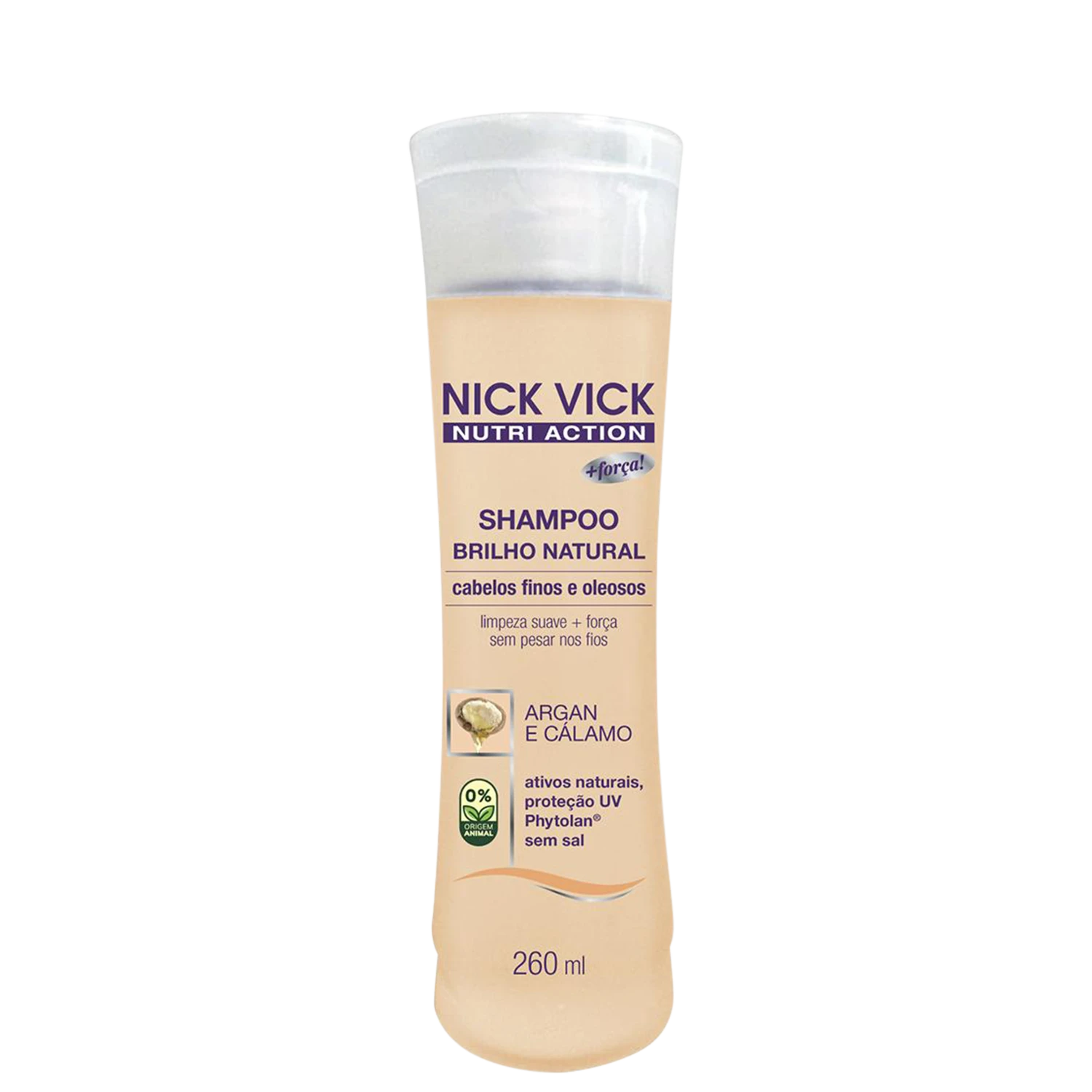 Shampoo Sem Sal Nick & Vick NUTRI-Hair Brilho Natural 260ml