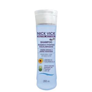 Shampoo sem Sal Nick & Vick NUTRI-Hair para Raiz e Pontas Equilibradas 260ml