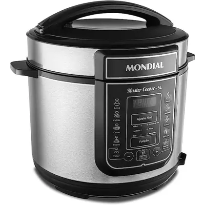 Panela de Pressão Elétrica Mondial Master Cooker Digital 5L Preto PE-38