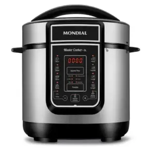 Panela de Pressão Elétrica Mondial Pratic Cook 3L Inox PE-47-3L-I Panela de Pressão Elétrica Mondial Pratic Cook 3L Inox PE-47-3L-I