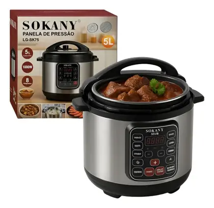 Panela de Pressão Elétrica Sokany Digital 5L Inox