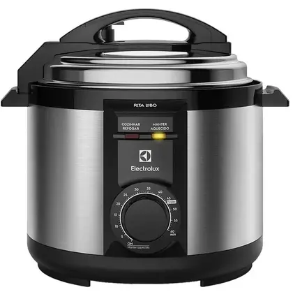Panela de Pressão Elétrica Electrolux Efficient 5L Inox Preta PCE20