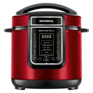 Panela de Pressão Elétrica Mondial Master Cooker Digital 6L Vermelha PE-60-6L-RI Panela de Pressão Elétrica Mondial Master Cooker Digital 6L Vermelha PE-60-6L-RI