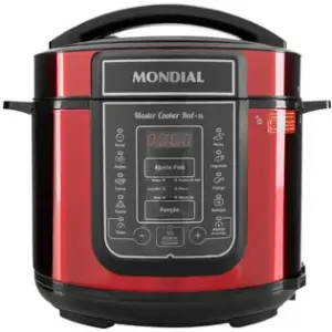 Panela de Pressão Elétrica Mondial Master Cooker Digital 5L Vermelha PE-39 Panela de Pressão Elétrica Mondial Master Cooker Digital 5L Vermelha PE-39