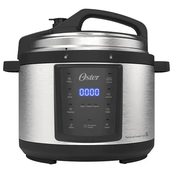 Panela de Pressão Elétrica Oster Digital 5L Inox OPAN920