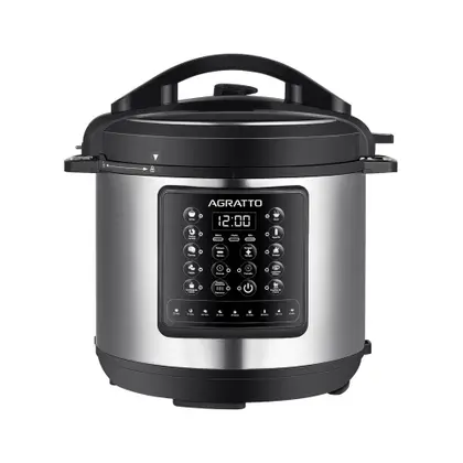 Panela de Pressão Elétrica Agratto Multifunções Digital 6L Inox APPD01I-01