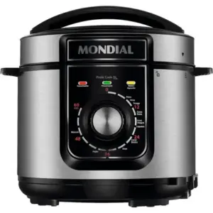 Panela de Pressão Elétrica Mondial Pratic Cook 5L Preto Inox PE-48-5L-I Panela de Pressão Elétrica Mondial Pratic Cook 5L Preto Inox PE-48-5L-I
