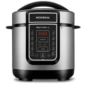 Panela de Pressão Elétrica Mondial Master Cooker Digital 3L Preto Inox PE-40 Panela de Pressão Elétrica Mondial Master Cooker Digital 3L Preto Inox PE-40