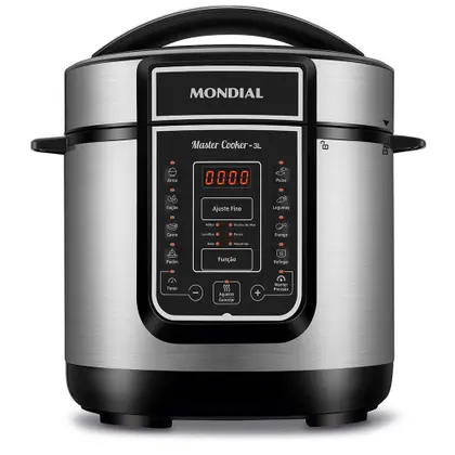 Panela de Pressão Elétrica Mondial Master Cooker Digital 3L Preto Inox PE-40
