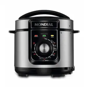 Panela de Pressão Elétrica Mondial Pratic Cook 5L Preto Inox PE-48-5L-I Panela de Pressão Elétrica Mondial Pratic Cook 5L Preto Inox PE-48-5L-I